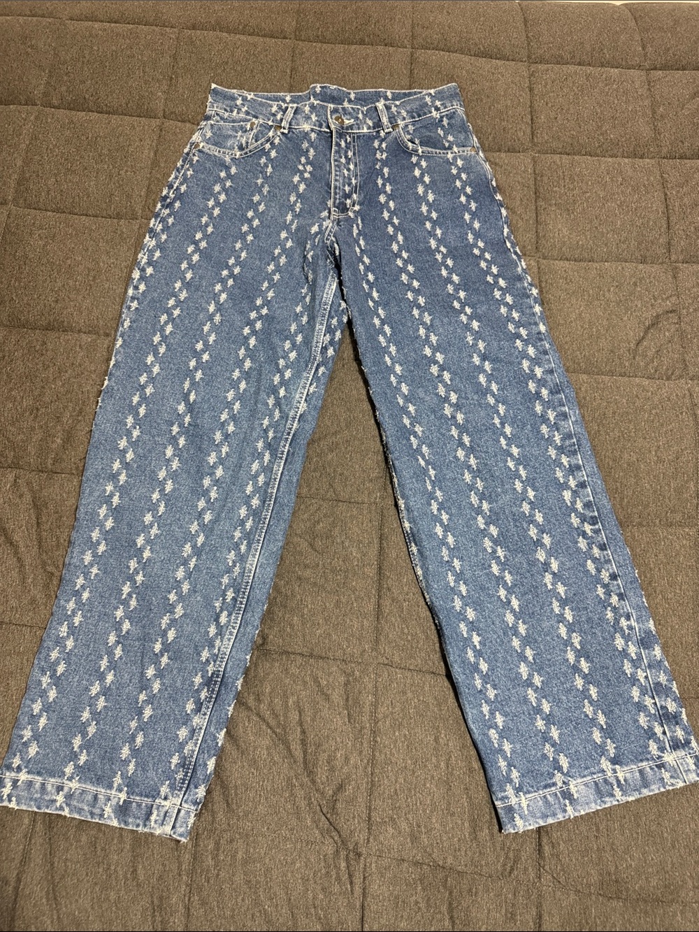 The Ragged Priest Downfall Tufted Distressed Jeans Grunge Sz 30